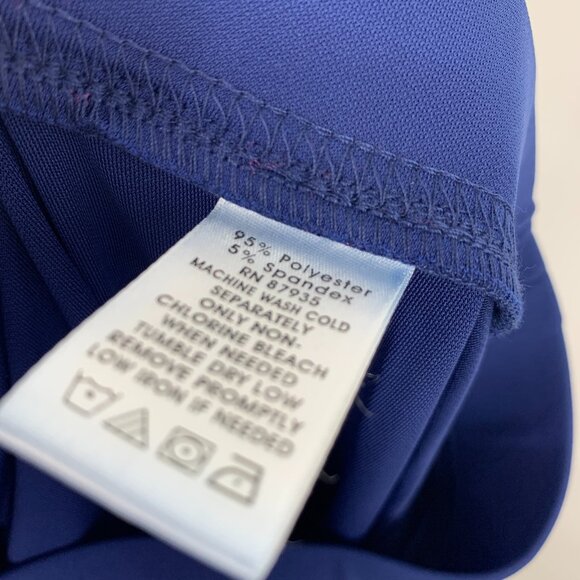 Susan Graver Pants Blue Liquid Knit Pull On Stretch Straight Leg - Picture 5 of 10